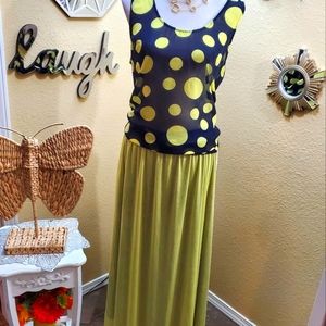 Daniel Rainn Polka Dot Shark Bite Hem Tank sz XL NwoT